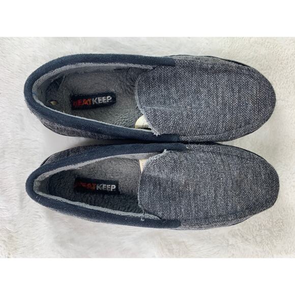HeatKeep Men’s Memory Foam Moccasin Slippers Size 9 Casual Comfort - Picture 8 of 10